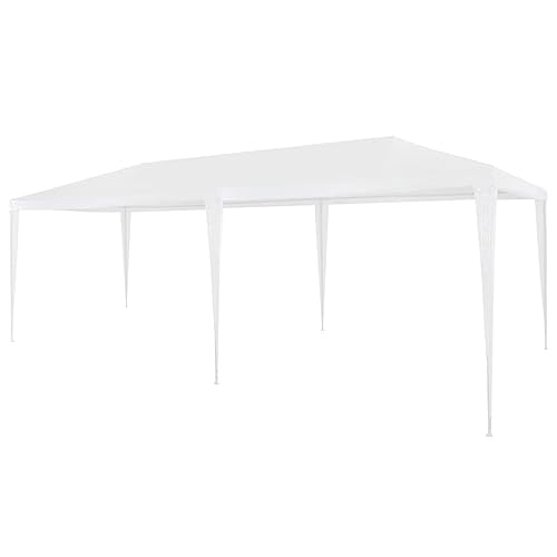 Rantry Partyzelt 3x6m PE Weiß Wasserdicht Gartenpavillon Baldachin Unterstand für Outdoor Garten Party Camping Event Hochzeitszelt Vordächer & Pavillons von Rantry