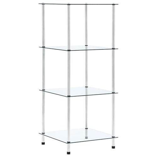 Rantry Regal mit 4 Ablagen Transparent 40x40x100 cm Hartglas Regal Model249505 Rantry Regal mit 4 Ablagen Transparent 40x40x100 cm Hartglas Regal Model249505 von Rantry