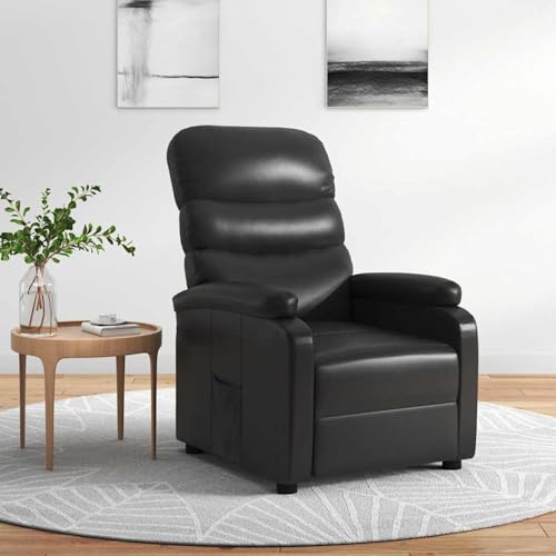 Rantry Relaxsessel Schwarz Kunstleder Loungesessel Model289682 von Rantry