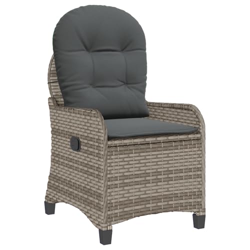 Rantry Relaxsessel mit Kissen Grau Poly Rattan Loungesessel Model42003419 von Rantry