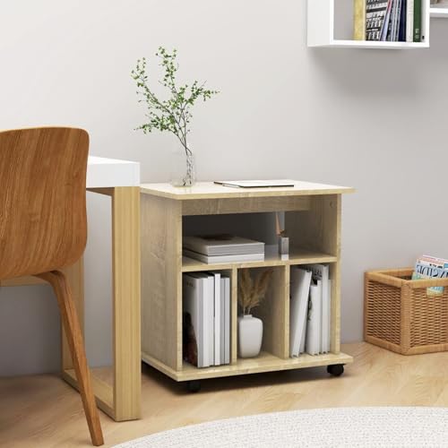 Rantry Rollschrank Sonoma-Eiche 60x45x60 cm Holzwerkstoff Rollcontainer Model808479 von Rantry