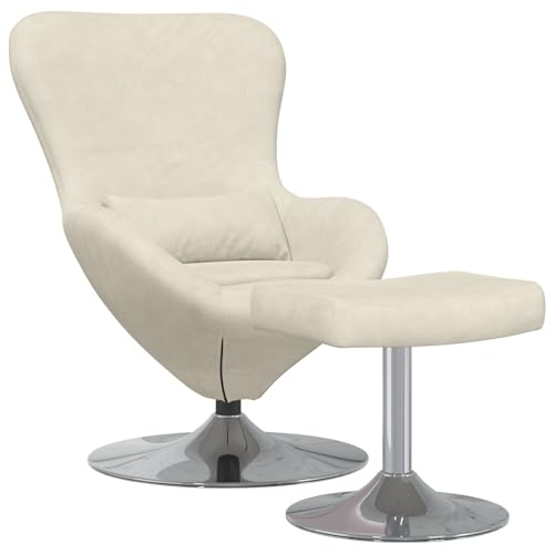 Rantry Schalenstuhl mit Fußhocker Creme Velours Loungesessel Model42002753 Rantry Schalenstuhl mit Fußhocker Creme Velours Loungesessel Model42002753 von Rantry