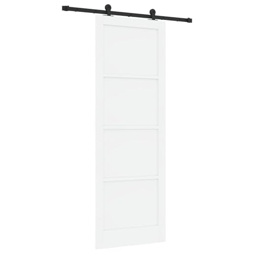 Rantry Schiebetür Bausatz 'ORKDAL'Weiße Massivholztür aus Kiefer Sliding Door Falttüren von Rantry