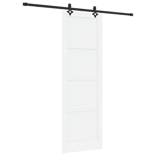 Rantry Schiebetür mit Hardware Set 'ORKDAL'Weiß Massivholz Kiefer Sliding Door Falttüren von Rantry