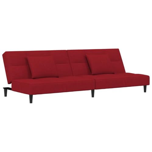 Rantry Schlafsofa 2-Sitzer mit 2 Kissen Weinrot Samt Schlafsofa Model375811 Rantry Schlafsofa 2-Sitzer mit 2 Kissen Weinrot Samt Schlafsofa Model375811 von Rantry