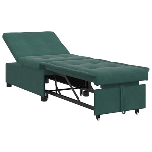 Rantry Schlafsofa 3-in-1 Auszieh-Design Dunkelgrüner Samt Sofa Bed Model42008596 von Rantry