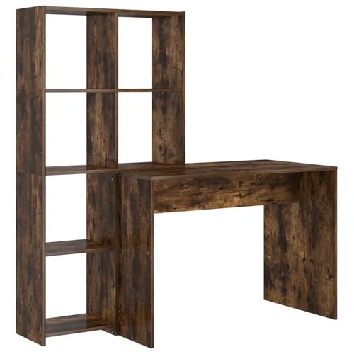 Rantry Schreibtisch Räuchereiche 138.5 x 55 x 143 cm Holzwerkstoff Schreibtische Model3337253 von Rantry