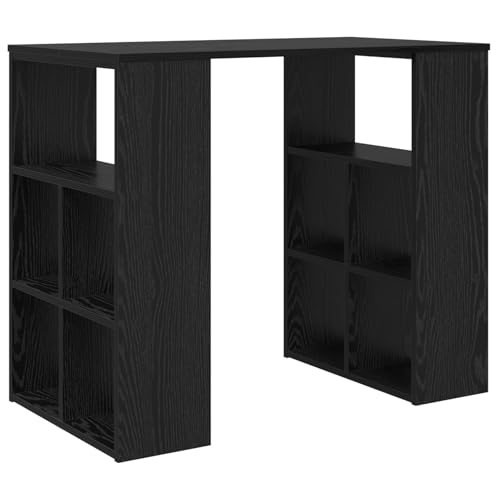 Rantry Schreibtisch Schwarze Eiche Spanplatte Standardgröße Schreibtisch PC Tisch Model869507 von Rantry