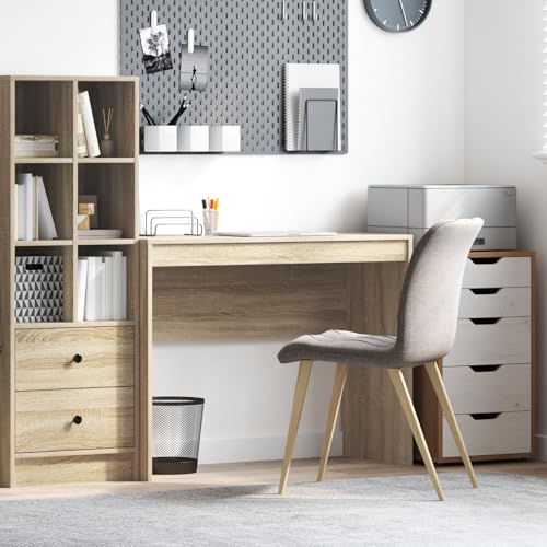 Rantry Schreibtisch Sonoma Eiche MDF 100 x 40 x 76 cm Einfach PC Tisch Model869404 von Rantry