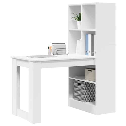 Rantry Schreibtisch Weiß 122 x 67 x 145 cm Wuchsplatte und Spanplatte Schreibtische Model3337257 von Rantry