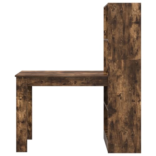 Rantry Schreibtisch mit Regal mit Speicher Räuchereiche 122 x 67 x 145 cm Schreibtische Model3337261 von Rantry