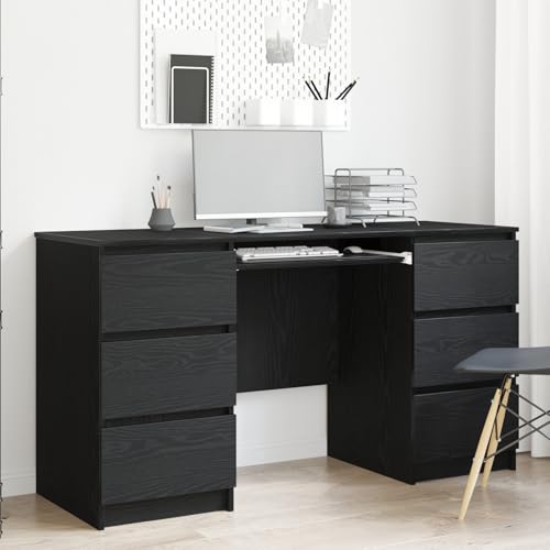 Rantry Schreibtische 2 Stück Schwarz Eiche 140x50x76 cm Holzwerkstoff PC Tisch Model3329284 Rantry Schreibtische 2 Stück Schwarz Eiche 140x50x76 cm Holzwerkstoff PC Tisch Model3329284 von Rantry