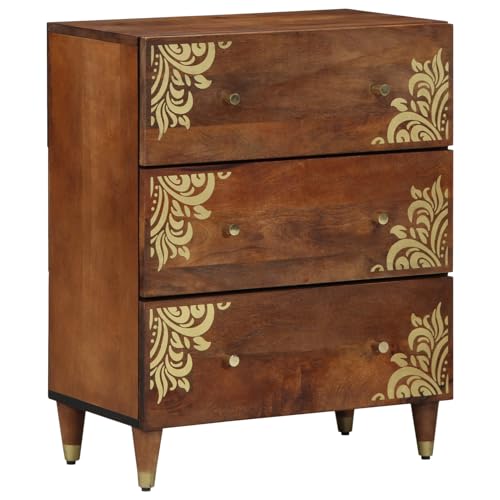 Rantry Sideboard 60x33x75 cm Massivholz Mango Schrank Wohnzimmer Model4018739 von Rantry