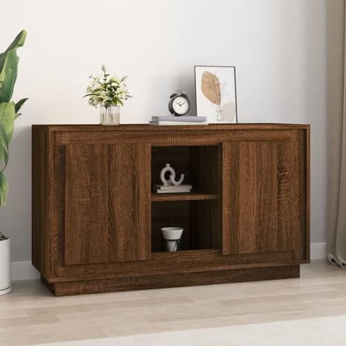 Rantry Sideboard Braun Eichen-Optik 102x35x60 cm Holzwerkstoff Anrichte Model831884 von Rantry