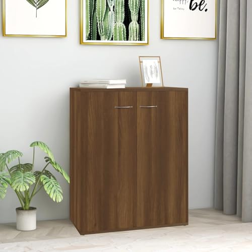 Rantry Sideboard Braun Eichen-Optik 60x30x75 cm Holzwerkstoff Anrichte Model815380 von Rantry