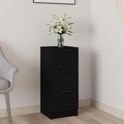 Rantry Sideboard Schwarz 30x30x70 cm Holzwerkstoff Anrichte Model811153 von Rantry