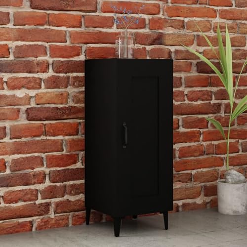 Rantry Sideboard Schwarz 34,5x34x90 cm Holzwerkstoff Anrichte Model812421 von Rantry