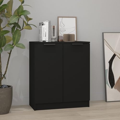 Rantry Sideboard Schwarz 60x30x70 cm Holzwerkstoff Anrichte Model811062 von Rantry