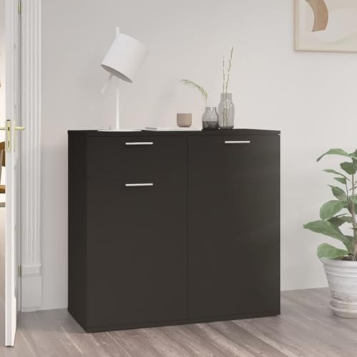 Rantry Sideboard Schwarz 80x36x75 cm Holzwerkstoff Anrichte Model805771 von Rantry