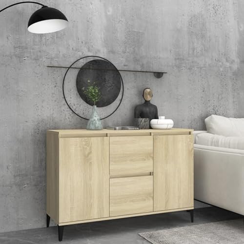 Rantry Sideboard Sonoma-Eiche 102x35x70 cm Holzwerkstoff Anrichte Model806115 von Rantry