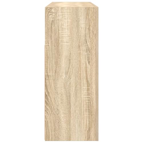 Rantry Sideboard Sonoma Eiche Ingenieurl Holz 116 x 30 x 75 cm Sideboard Schrank Wohnzimmer Model3333878 von Rantry