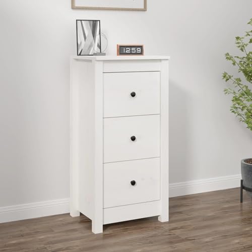 Rantry Sideboard Weiß 40x35x80 cm Massivholz Kiefer Anrichte Model813741 von Rantry