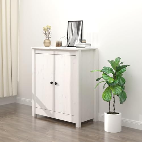 Rantry Sideboard Weiß 70x35x80 cm Massivholz Kiefer Anrichte Model813720 von Rantry