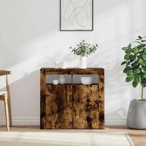 Rantry Sideboard mit LED-Beleuchtung Räuchereiche 80x35x75 cm Anrichte Model815729 Rantry Sideboard mit LED-Beleuchtung Räuchereiche 80x35x75 cm Anrichte Model815729 von Rantry