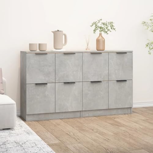 Rantry Sideboards 2 STK Betongrau 60x30x70 cm Holzwerkstoff Anrichte Model3115807 von Rantry