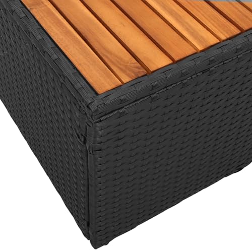 Rantry Sofa Im Freien Lounge Möbel Outdoor Gartensofa 2-Sitzer mit Stauraum und Kissen Schwarz Poly Rattan von Rantry