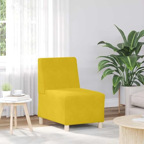 Rantry Sofa-Stuhl ohne Armlehnen Gelb 55 cm Samt Sofagarnituren Model4108486 von Rantry