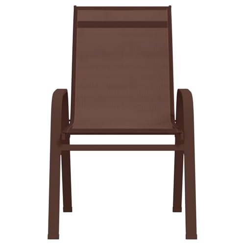 Rantry Stapelbare Gartenstühle 4 STK. Braun Textilene Rantry Stapelbare Gartenstühle 4 STK. Braun Textilene von Rantry