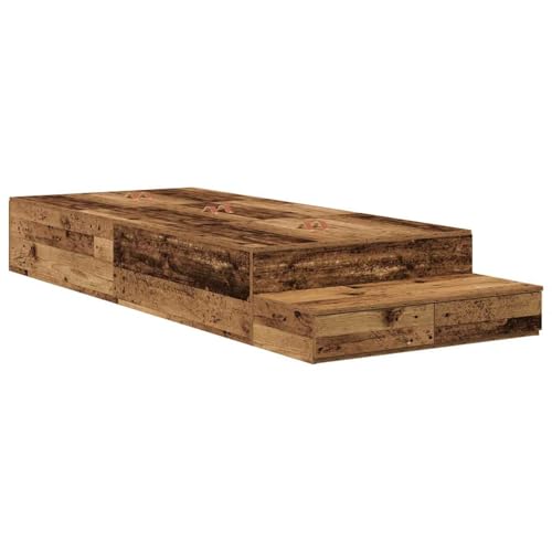 Rantry Stauraum Bettgestell Altes Holz Holzwerkstoff 236,5 x 100 x 31,5 cm Bed Frame Model3335619 von Rantry