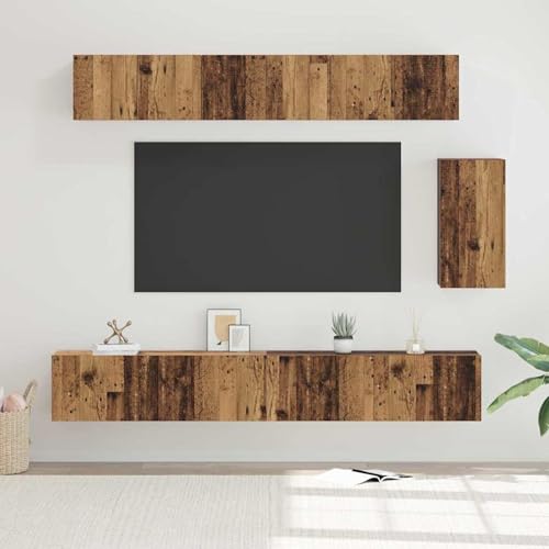 Rantry TV-Schrank-Set 6 pcs Altholz 100 x 30 x 30 cm Holzwerkstoff Fernsehschrank Model3393441 von Rantry