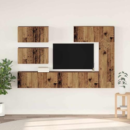 Rantry TV-Schrank-Set 6 pcs Altholz 30,5 x 30 x 90 cm Holzwerkstoff Fernsehschrank Model3393264 von Rantry