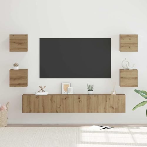 Rantry TV-Schrank-Set 7 pcs Eiche handwerklich 60 x 30 x 30 cm Fernsehschrank Model3393398 von Rantry