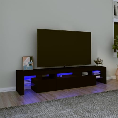 Rantry TV-Schrank mit LED-Leuchten Schwarz 200x36,5x40 cm Fernsehtisch Model3152811 Rantry TV-Schrank mit LED-Leuchten Schwarz 200x36,5x40 cm Fernsehtisch Model3152811 von Rantry