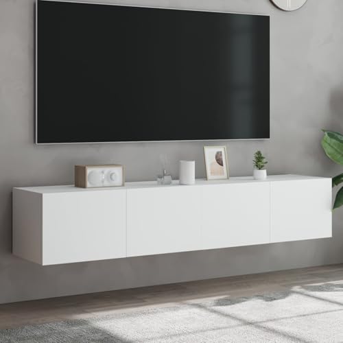 Rantry TV-Wandschränke mit LED-Leuchten 2 STK. Weiß 80x35x31 cm TV-Wandschrank Model837282 Rantry TV-Wandschränke mit LED-Leuchten 2 STK. Weiß 80x35x31 cm TV-Wandschrank Model837282 von Rantry