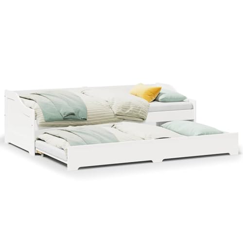 Rantry Tagesbett Ausziehbar ohne Matratze iRun Weiß 90x200cm Schlafsofa Model42000162 von Rantry
