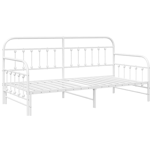 Rantry Tagesbett mit Bettkasten in Weiß, 90x190 cm aus Stahl Schlafsofa Model42002651 von Rantry