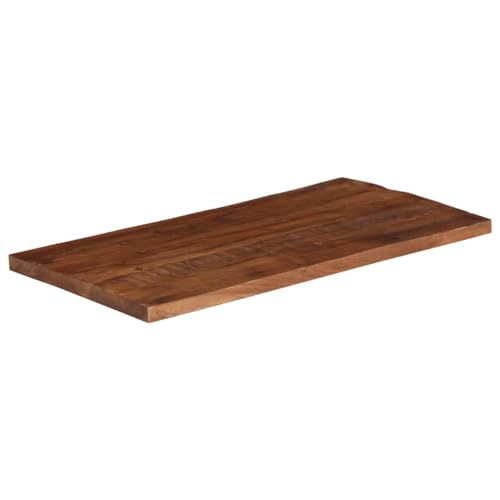 Rantry Tischplatte 100x60x2,5 cm Rechteckig Altholz Massiv von Rantry