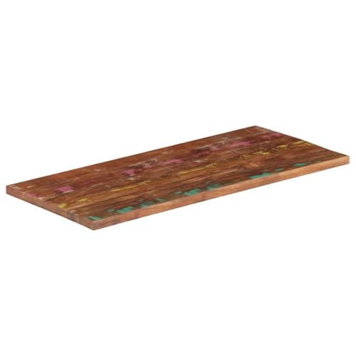 Rantry Tischplatte 110x60x3,8 cm Rechteckig Altholz Massiv von Rantry