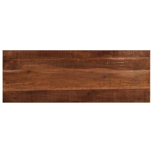 Rantry Tischplatte 140x60x2,5 cm Rechteckig Altholz Massiv Küchenarbeitsplatte Model371202 von Rantry