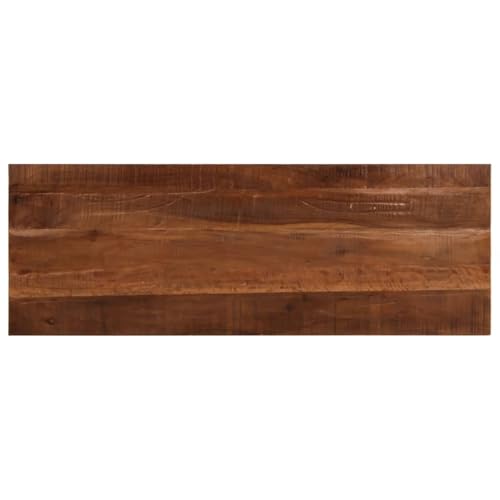 Rantry Tischplatte 140x60x3,8 cm Rechteckig Altholz Massiv Küchenarbeitsplatte Model371267 von Rantry