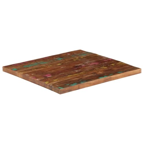 Rantry Tischplatte 70x70x3,8 cm Quadratisch Altholz Massiv von Rantry