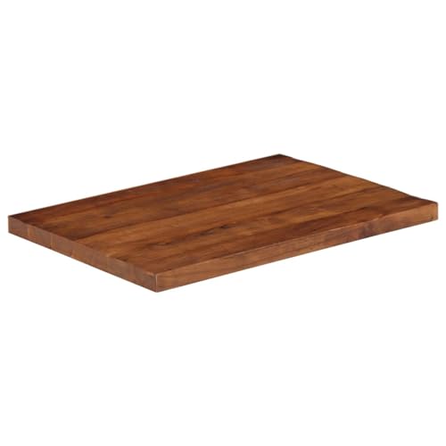 Rantry Tischplatte 80x60x2,5 cm Rechteckig Altholz Massiv von Rantry