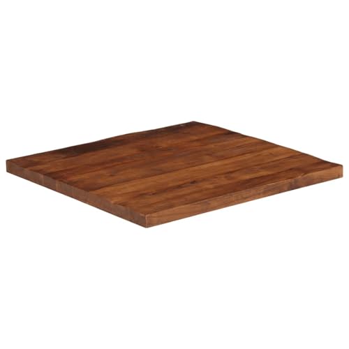 Rantry Tischplatte 80x80x2,5 cm Quadratisch Altholz Massiv von Rantry