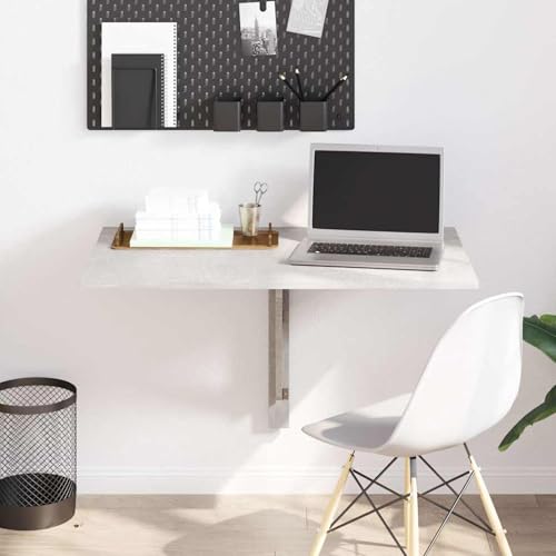 Rantry Wand-Klapptisch Betongrau 100x60x56 cm Holzwerkstoff Klapptisch Model342648 von Rantry