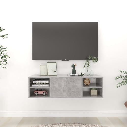 Rantry Wandregal Betongrau 102x30x29 cm Holzwerkstoff Leiste Model806260 Rantry Wandregal Betongrau 102x30x29 cm Holzwerkstoff Leiste Model806260 von Rantry