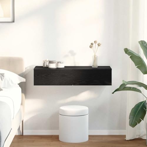 Rantry Wandregal mit Schubladen Schwarz 80x33x17 cm Holzwerkstoff Leiste Model859978 Rantry Wandregal mit Schubladen Schwarz 80x33x17 cm Holzwerkstoff Leiste Model859978 von Rantry